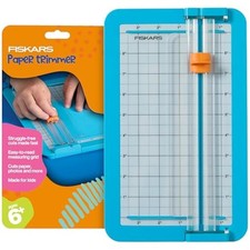 Fiskars Kids Junior Paper Trimmer   Turquoise Safe and Easy Paper Cutt