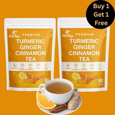 Premium Turmeric Curcumin + Ginger + Cinnamon Tea | High Strength Organic Vegan