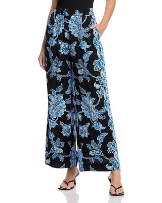 Elie Tahari The Skylar Printed Pants Women's 2 Estate Garden Hidden Zip Closure