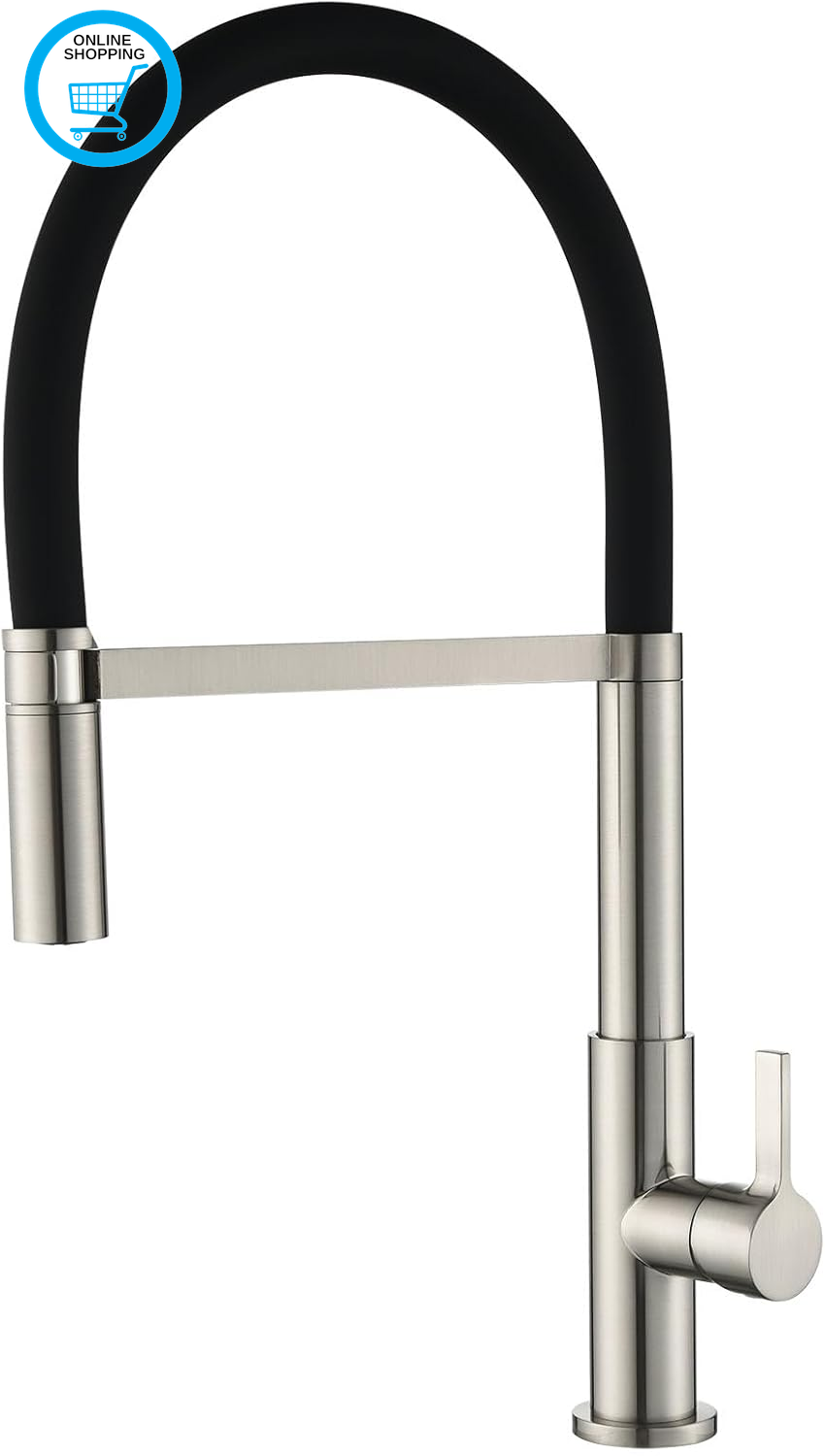 Kitchen Sink Mixer Tap Flexible Kitchen Tap with Pull Out Sprayer Brushed Nickel