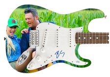 Blake Shelton w No Doubt Gwen Signed Graphics Guitar ACOA