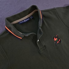 Psycho Bunny Cotton Short Sleeve Army Green Polo Shirt Boys L 14-16 Camo Bunny