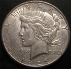 1922-S Peace Dollar - Lightly Circulated Rows of Feathers Show on Eagle