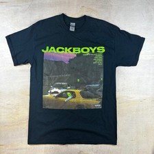 Travis Scott Jackboys Graphic T-Shirt Black Neon Green Cactus Jack Mens Medium