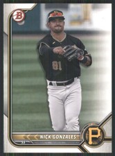 2022 Bowman Prospects #BP-77 Nick Gonzales Pittsburgh Pirates 48754