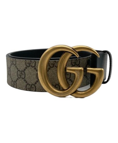 GUCCI                    Double G Wide Belt / GG Marmont GG Pattern Belt beige 4