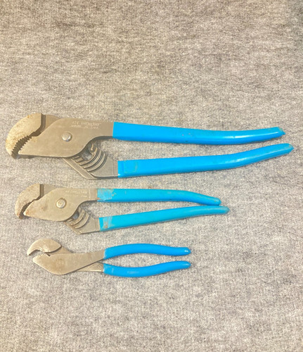 Channellock Pliers 3 Pc Tongue & Groove Parrot Nose w/ #414 #410 USA