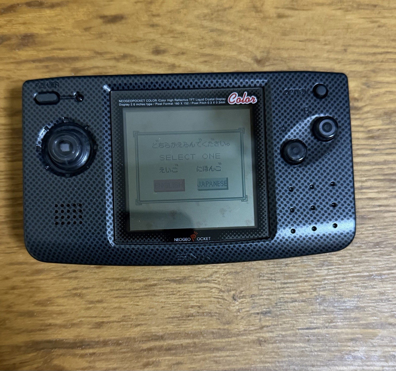SNK Neo Geo Pocket Color Handheld Slim v2 Carbon Black