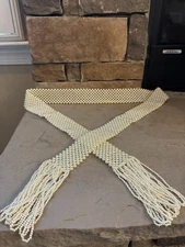  New White Pearl Sash Belt Women's Wedding Formal Wear 48 inches All Pearls 