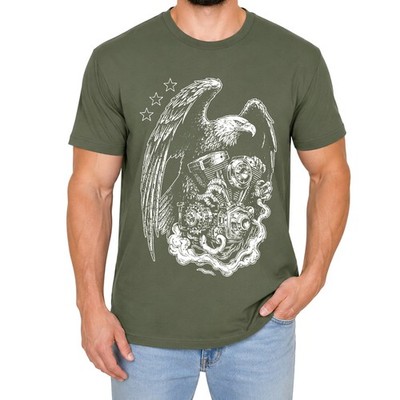 Vintage Biker Adler Herren T-Shirt Motorrad Motor Patriotischer Fahrer Geschenk