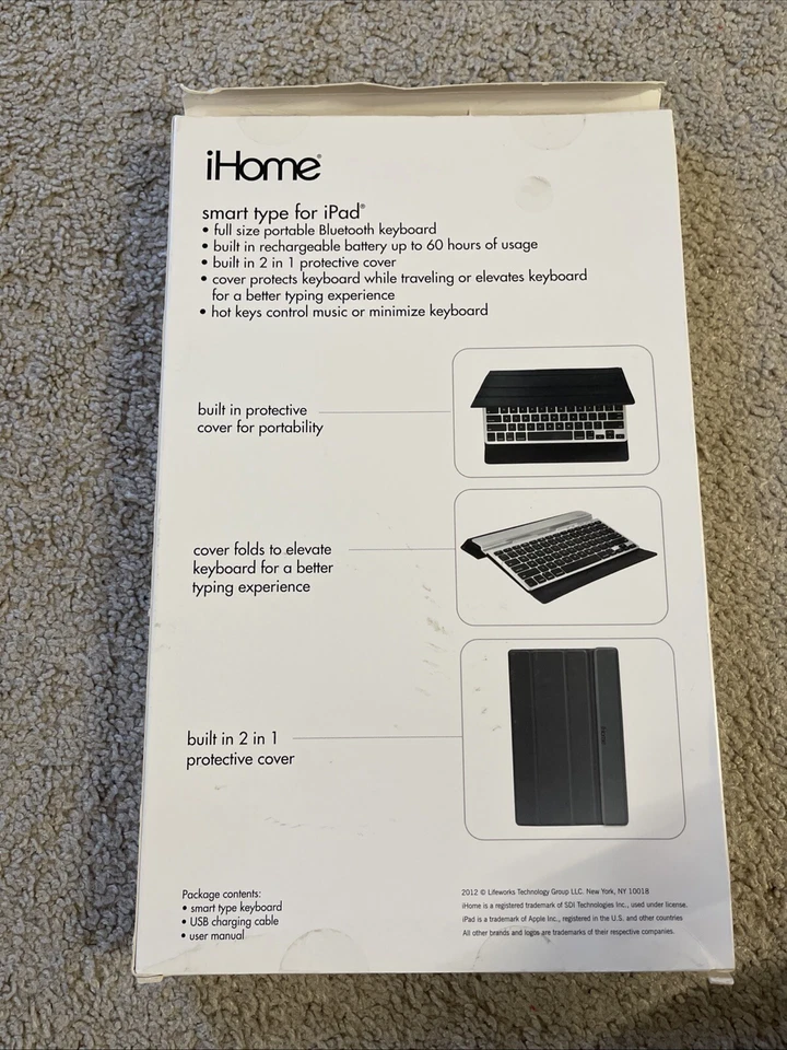 iHome Smart type for iPad Bluetooth & Built in Smart Cover - Image 2 of 4