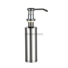 Kitchen Sink Liquid Soap Dispenser Stainless Steel Bottle Solid Brass Head 250ml