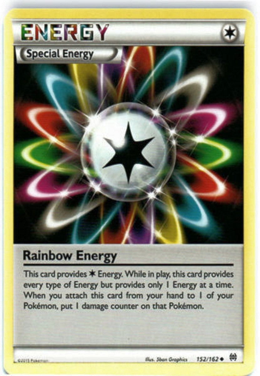 Rainbow Energy x 4 152/162 or 131/146 Uncommon XY Breakthrough