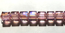 Swarovski Crystal Cubes 6mm 288 pcs Lt. Rose AB 5601