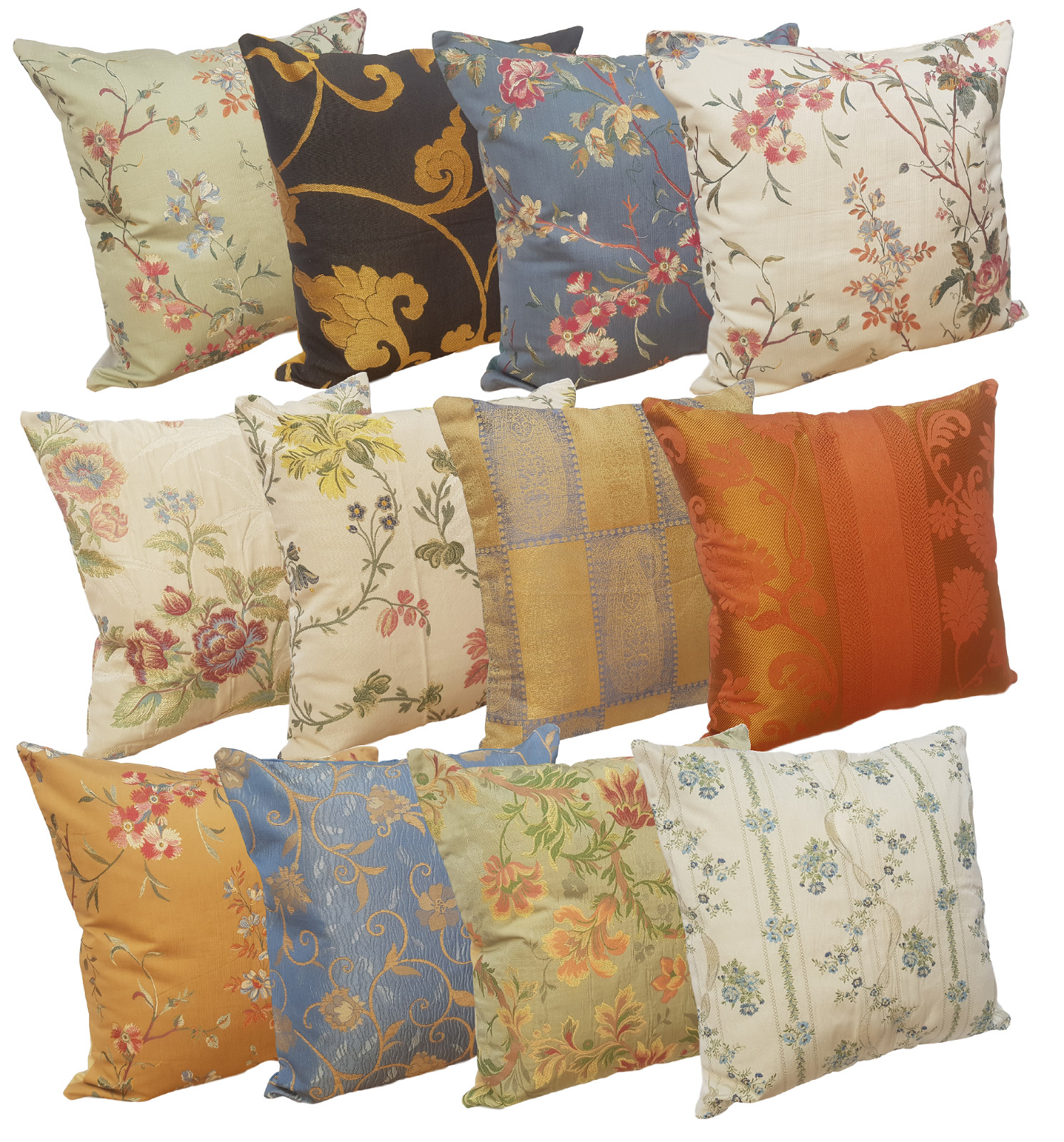 Cuscino arredo divano decorativo fodera senza imbottitura fantasia broccato g22