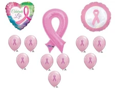 Breast Cancer Awareness Balloons Decorations Supplies Pink Ribbon Relay For Lif