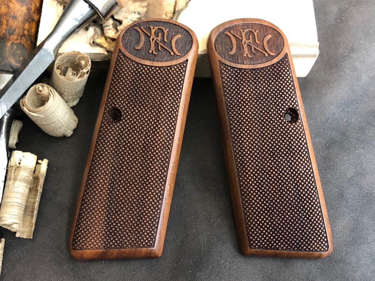 Browning FN 1922 32 acp Walnut Wood Grips Set. Handmade. A+