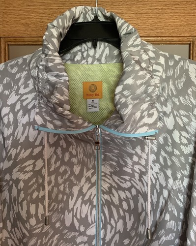 NWT Ret $64 Ruby Rd Women’s Grey Zip Up Sport Spring Summer Jacket Sz Medium - Picture 2 of 3