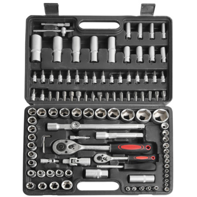 108 TLG STECKSCHLÜSSEL SATZ SET 1/2'' KNARRENKASTEN RATSCHENKASTEN NUSSSÄTZE TOOL