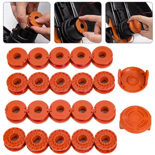 20er-Pack Worx WA0010 Ersatzspulenschnur für Rasentrimmer Kantenschneider 10 Fuß Kappe Abdeckung - Bild 2 von 6