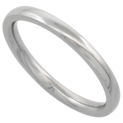 2mm High Domed Wedding Band In 10kt White Gold - Foto 11