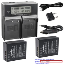 Kastar Fully Decode Battery LCD Fast Dual Charger for Olympus HLD-9 Battery Grip