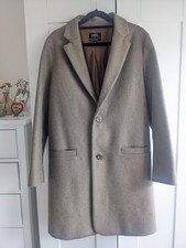 Apc Woman's Carver Coat - Light Brown/ Khaki Wool, Size 38