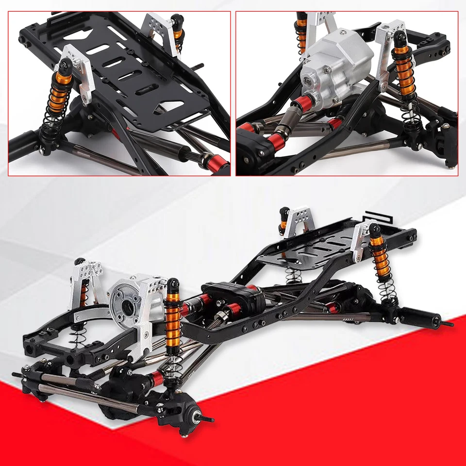 1/10 313mm Wheelbase Chassis Frame for Axial SCX10 II RC Crawler Car - Image 2 of 4