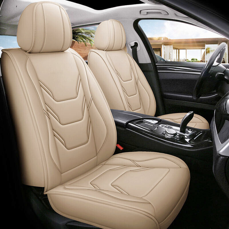 For Toyota RAV4 Leather Car Seat Covers Front Rear Full Set