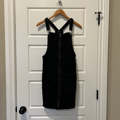 Art Class Girls Plus Size XXL (18) 2XL Black Denim Bib Jumper Skirt, B#23