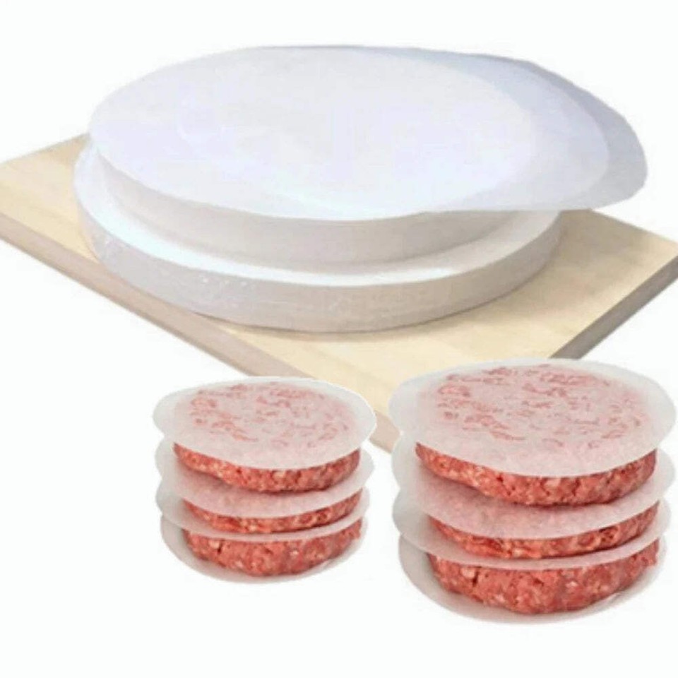 100Pcs/Lot Hamburger Frozen Patty Compartment Paper BBQ Oil Absorbent