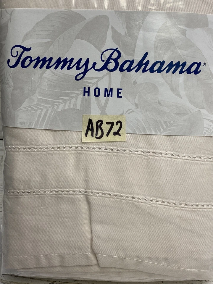 Tommy Bahama Solid Pleated King Ruffle Bed Skirt Beige New - Image 3 of 4