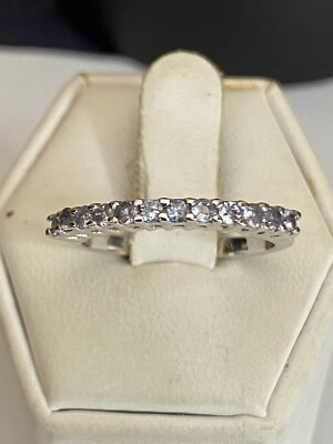 Sterlingsilber und 12 runder Schnitt Tansanit Set Ring Größe P1/2