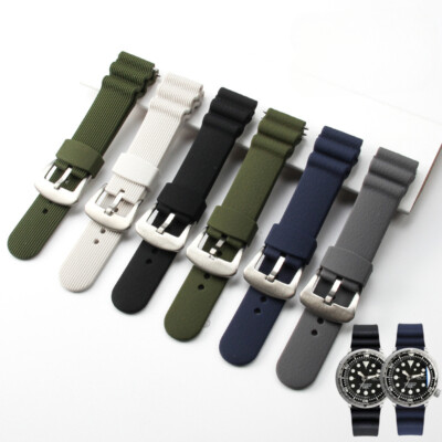 #ad High Quality Waterproof Rubber Watch Band Straps Men#x27;s 22mm for Seiko TUNA $22.88