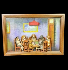 Dogs Playing Poker 3D Art Evandale 2005 The Coolidge Collection