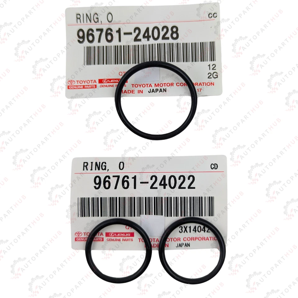 Junta tórica de salida de tubo de agua genuina Toyota Supra GS300 SC400 9676124028 9676124022 Foto 3 de 4