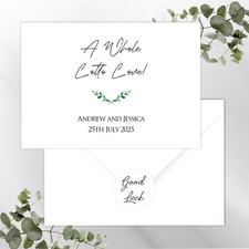 Personalised Lottery Wedding Favour Gift Scratch Card Lottery Lotto Holder L1