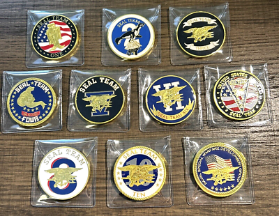 US NAVY SEALS 10 pcs Challenge Coin Set All US Navy Seal US NAVY SEALS 10 pcs Challenge Coin Set All US Navy Seal