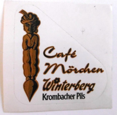 Souvenir-Aufkleber Cafe Mörchen Winterberg Krombacher Pils Sauerland NRW 80er