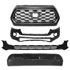Front Bumper Cover Kit For 2016-2023 Toyota Tacoma With Grilles & Bumper Valance