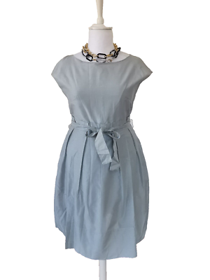 MAX MARA Pleated Dress in COTTON-Silk 12US_ 14GB_ 42De_ 46It_ 44Fr | eBay