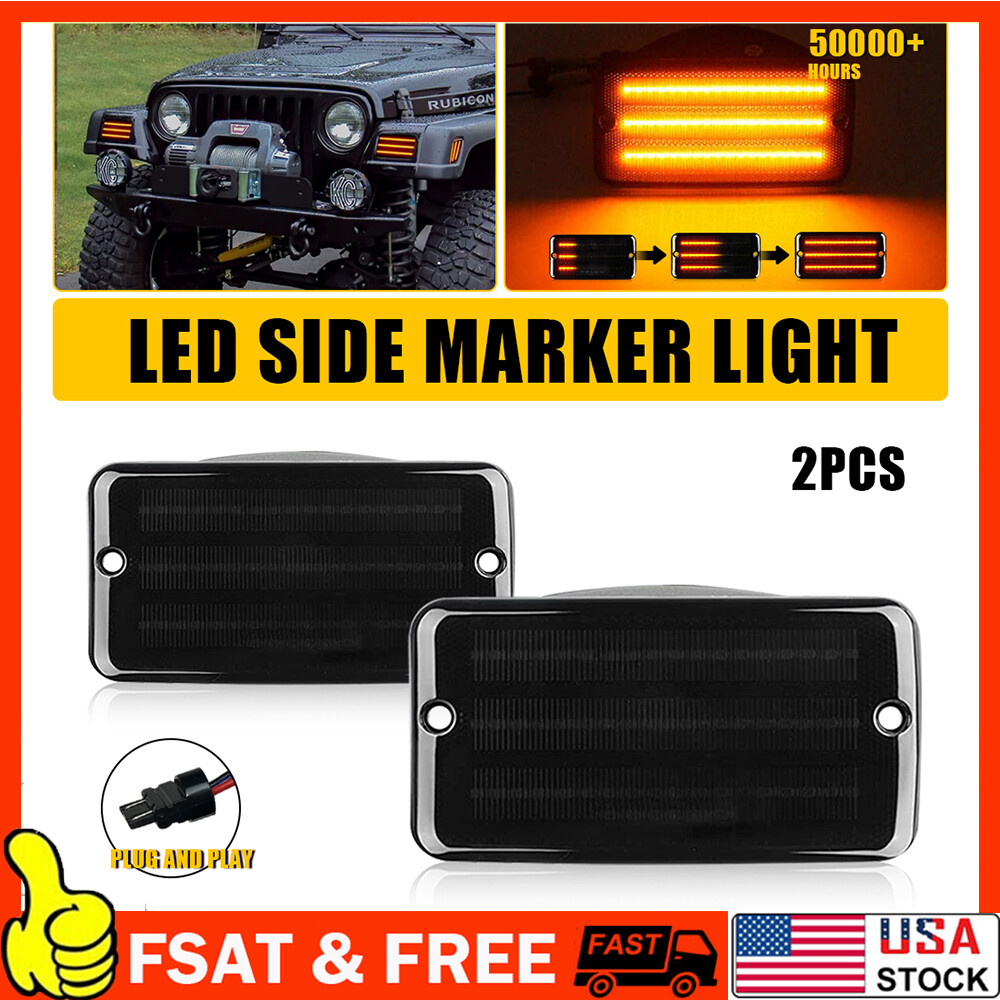 97-06 Jeep Wrangler TJ Dynamic LED Side Marker & Bumper Turn Signal Light