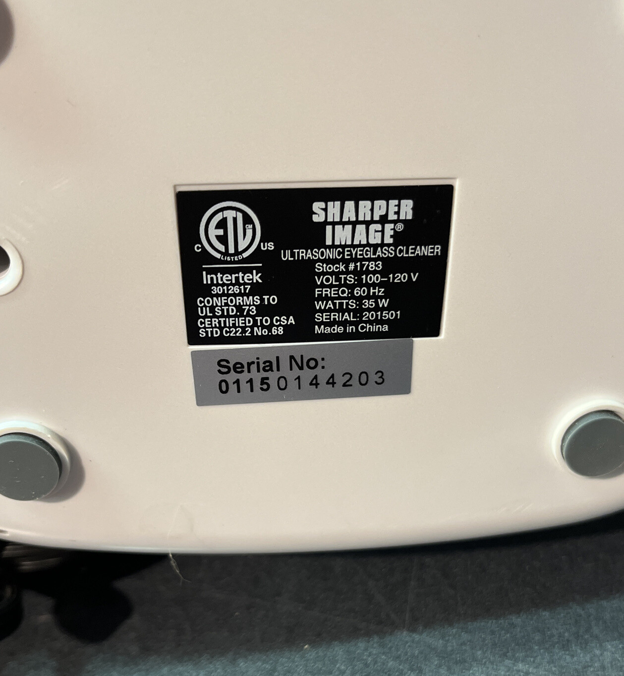 Sharper Image Ultrasonic Cleaner 201501 Plus 4 Jewelry Cleaning Packets