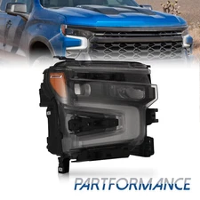 For 2022-2024 Silverado 1500 LT Trail Boss/RST Black Bezel LED Headlight RH