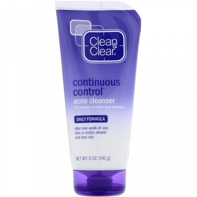 clean & clear continuous control daily acne face wash