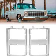 Pair Headlight Bezel Compatible With 1985-1988 Chevy Chevrolet Gmc Ckrv Serie