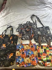 Craft Halloween tote/trick-or-treat bags handmade in Salem MA.NEW unique By Each