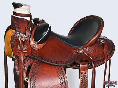Rênes En Cuir Hilason Western - 8 Pieds - Lacé Tonneau Roper - Marron
