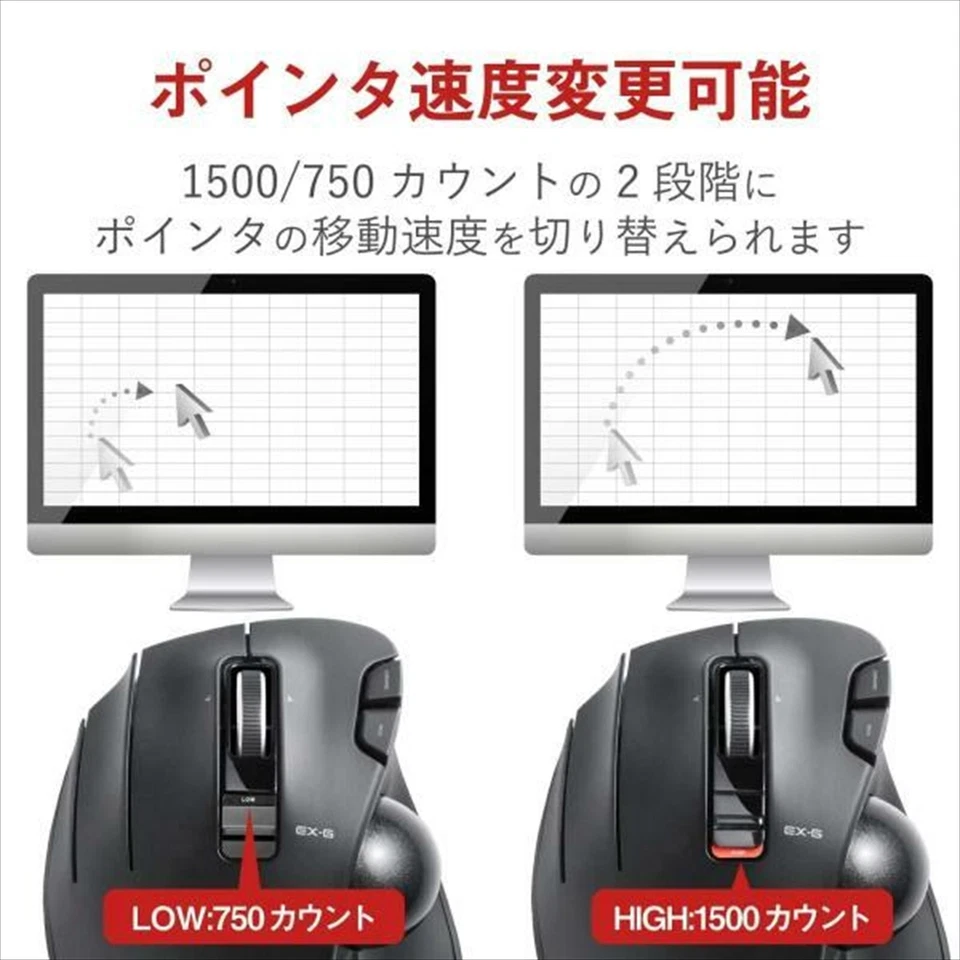 ELECOM Left-Handed 2.4GHz Wireless Easy Thumb Control Trackball Mouse - Image 3 of 3