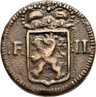 FITZ RDR Österreich Franz II./I. 1 Sol 1795 Belagerung von Luxemburg °TCH90